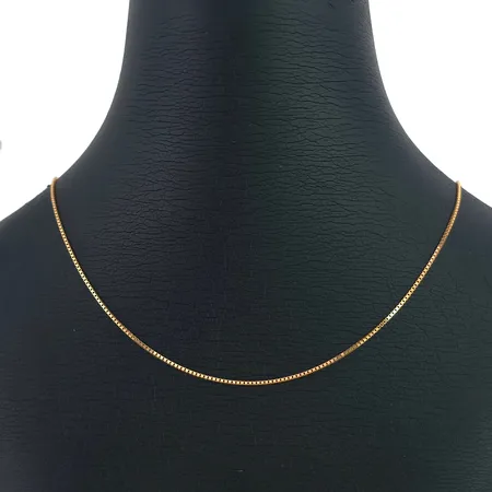 Halskedja Venezia i 18K guld, Balestra Italien, Guldfynd (GFAB), längd 36,0 cm, bredd 0,8 mm, fint skick Vikt: 2 g