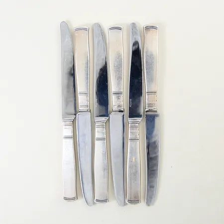 6 Dessertknivar Rosenholm 16cm silver 830/1000 Vikt: 241,9 g