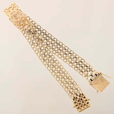 Armband X-länk längd 20,5cm, bredd 11mm 18K Vikt: 16,6 g