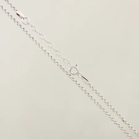 Kedja Ärtlänk längd 42,5-45,5cm bredd 1,4mm smärre ojämnheter silver 925/1000 Vikt: 3,1 g
