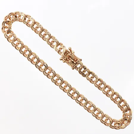 Armband Bismarck, längd 19cm, bredd 5,4mm, 18K. Vikt: 11 g