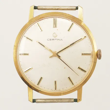 Armbandsur Certina 18K manuell Ø34mm, serienr 286719, saknar länk, går ej inga tillbehör, Bruttovikt: 26 Vikt: 26 g