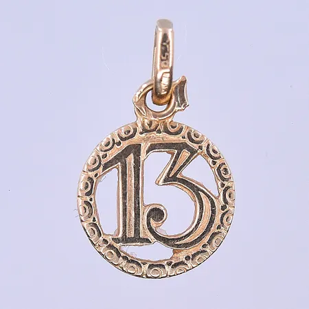 Hänge Ø10 mm 18K. Vikt: 0,9 g