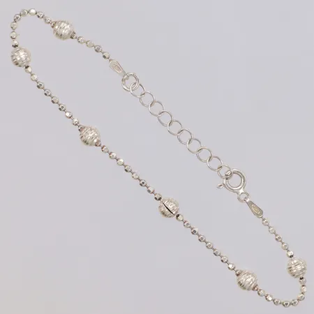 Armband kullänk, justerbar längd 17-20cm, bredd 1,5-3,5mm, GHA, 925/1000 silver Vikt: 3,2 g