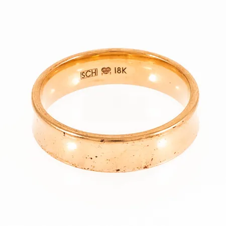 Ring Schalins konkav stl:17¾ bredd 5mm, 18K 5,3g.