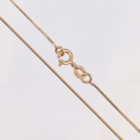 Halskedja, längd 42,5cm, bredd 1mm, Balestra, något skev, 18K Vikt: 2,6 g
