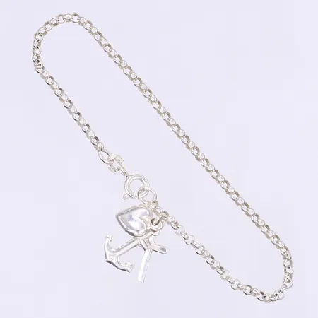 Armband ärtlänk med berlock 18cm bredd 2mm 92571000 silver Vikt: 3,9 g