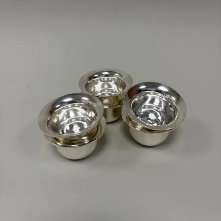 6 Koppar höjd 4cm bredd ca 7,5cm, Bengt Liljedahl Formgivare & Silversmed, 925/1000 Silver 663,1g.