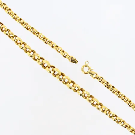 Collier längd ca 52cm docerad, ihålig, defekt, 18K Vikt: 15,5 g