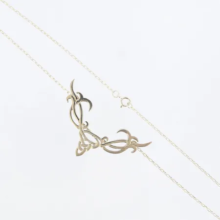 Collier med intergrerad hänge längd 43cm, bredd: 1mm, 925/1000 Silver Vikt: 7 g