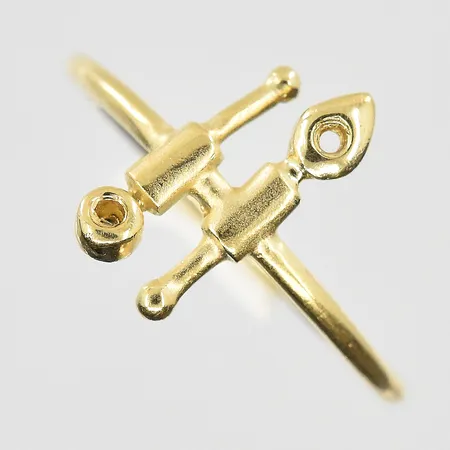 Ring stl 18, bredd 1-13 mm, 14K. Vikt: 1,8 g