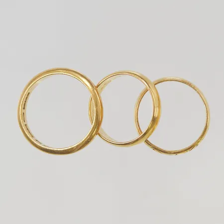 3 Ringar gravyr 23K 22,0g.