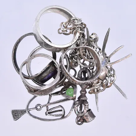 Diverse silver, silver 925/1000. Vikt: 42,8 g