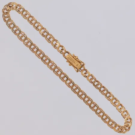 Armband Bismarck längd 19cm, bredd 4,5mm, 18K Vikt: 4,9 g