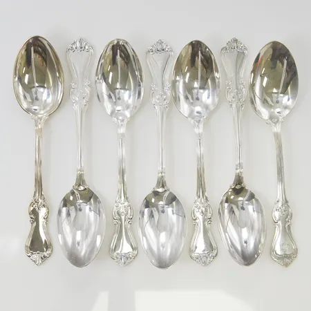 7 Matskedar 17,5cm 830/1000 Silver 349,5g.