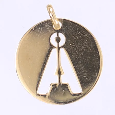Hänge bokstav "A" 19x15mm 18K  Vikt: 0,8 g