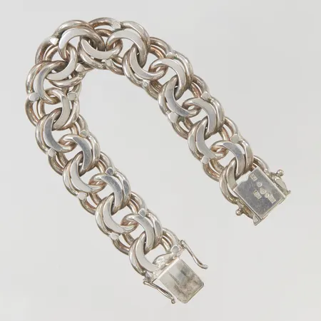 Armband 17cm bredd 18mm, Janson Guldvaru Ab Victor 830/1000 Silver 76,2g.