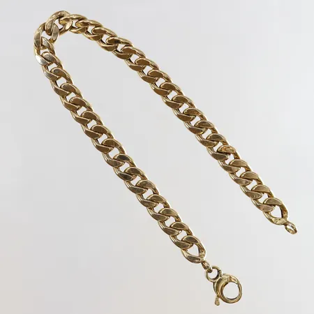 Armband Pansar längd 18,5cm bredd 6mm ihålig 14K. Vikt: 4,7 g