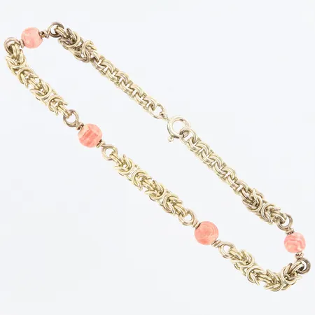 Armband med rosa stenar längd 20cm, bredd: 5mm, 830/1000 silver Vikt: 11,2 g