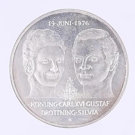Jubileumsmynt 50kr 1976 silver 925/1000 Vikt: 26,8 g