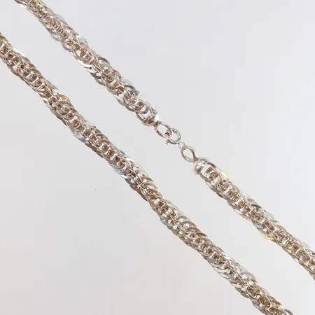 Kedja längd 42,5cm bredd 6mm Silver 925/1000.  Vikt: 21,9 g