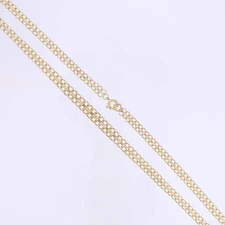 Halskedja doserad X-länk 45cm bredd 5-7mm bruksslitage 18K Vikt: 12 g
