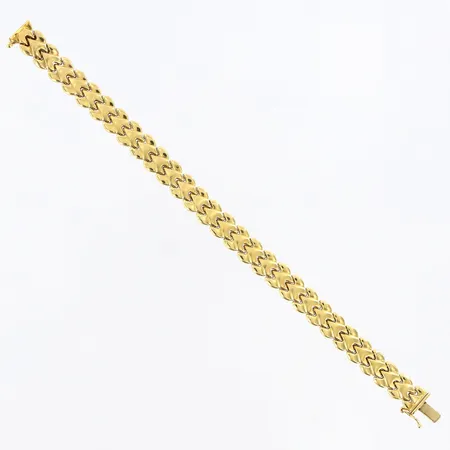 Armband längd:18cm bredd: 8mm, 14K Vikt: 13,2 g