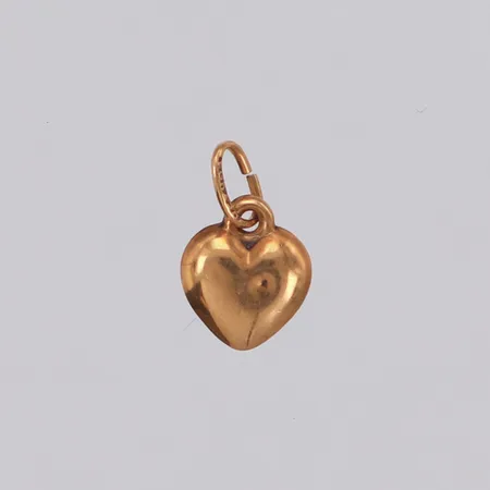 Hänge hjärta 12x8mm, buckla, 14K Vikt: 0,2 g