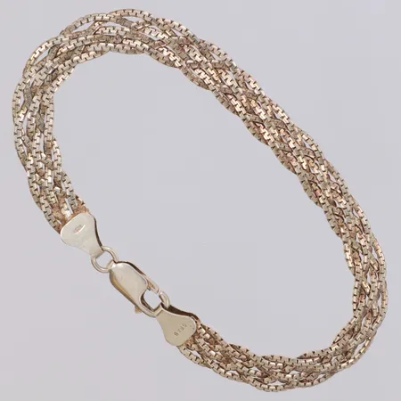 Armband längd 19cm, bredd 6mm, 925/1000 silver Vikt: 8,1 g