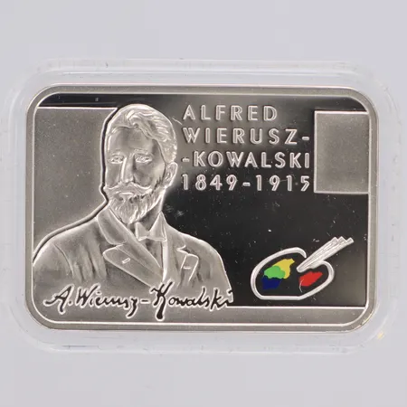 Samlarmynt, Narodowy Bank Polski, år 2015, certifikat, etui, box, 925/1000 silver Vikt: 28,1 g