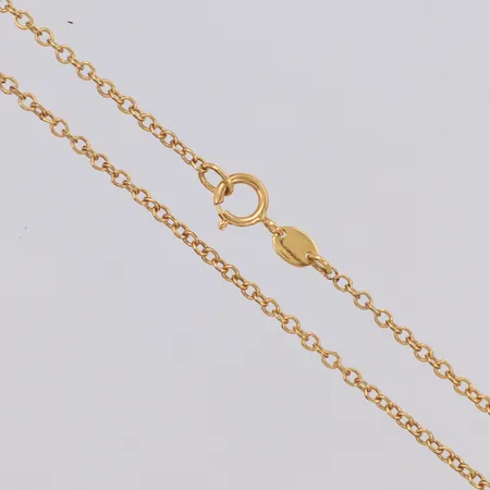 Kedja rundad Ankar längd 45,5cm, bredd 1,5mm, Sauer, ojämnheter, 18K Vikt: 1,5 g