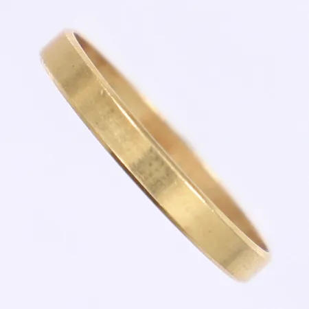 Ring slät stl:20 bredd 3mm något ojämn skena 18K Vikt: 2 g