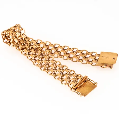 Armband x-länk i 18K guld. Längd 19 cm. Bredd 15,3 mm. Kistlås. Vikt 26,2g Vikt: 26,2 g
