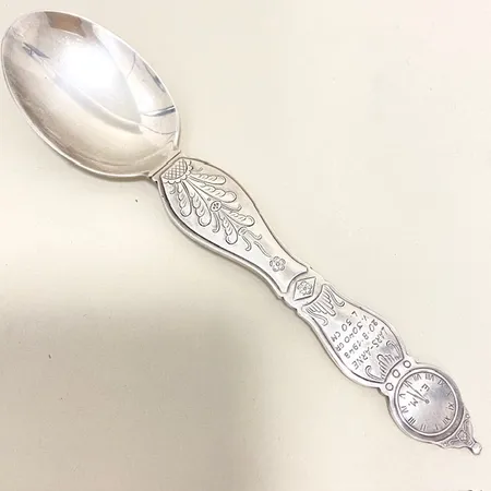 Dopsked längd 15cm gravyr Silver 830/1000.  Vikt: 36,6 g