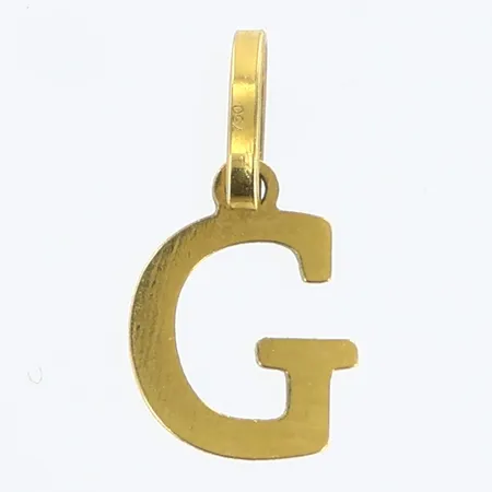 Hänge bokstav G 6x7mm 18K Vikt: 0,2 g
