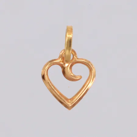 Hänge hjärta, 12x8mm, Alton, 18K Vikt: 0,1 g