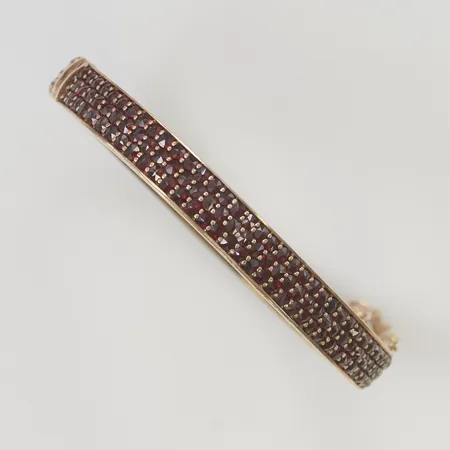 Armring med granater Heribert Engelbert, öppningsbar, ca 62x54mm bredd 8mm förgyllt 830/1000 Silver 25,7g.