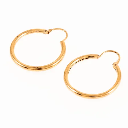 Creoler Ø20mm bredd 1,8mm, ojämnheter, 18K 1,3g.  
