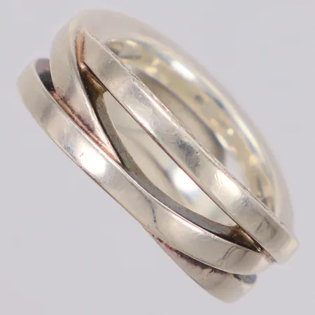 Ring med vita stenar stl:17, bredd 7mm, stenar saknas, Esprit, 925/1000 silver Vikt: 9,5 g