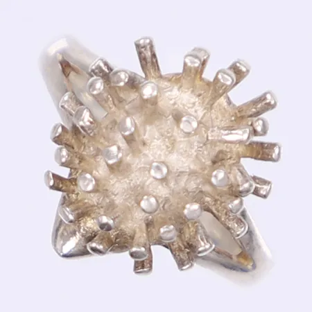 Ring igelkott stl:15 bredd 2-14mm 925/1000 Silver  Vikt: 2 g
