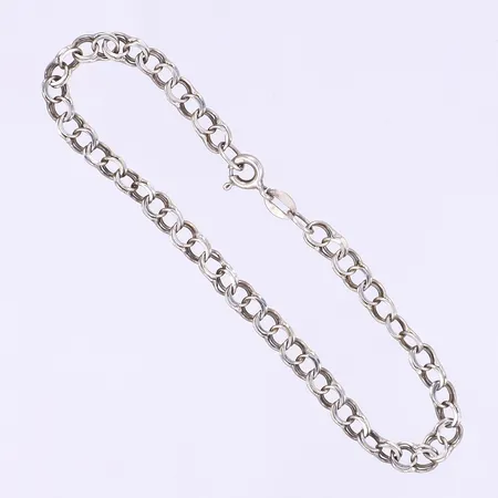 Armband bismarck 16cm bredd 4mm bucklig/defekt 925/1000 silver  Vikt: 2,2 g