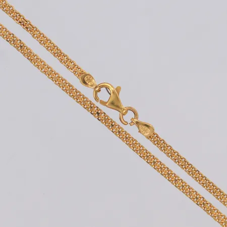 Collier X-länk längd 50cm, bredd 2,5mm, ojämnheter 18K Vikt: 7,4 g