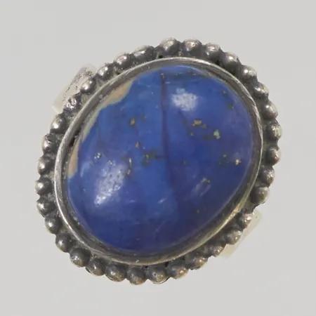 Ring Lapis Lazuli stl:18 bredd 22mm, justerbar storlek, 830/1000 Silver 11,3g.