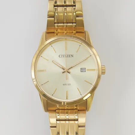 Herrur Citizen WR50 quartz, 39mm, doublé, går ej, batteribyte krävs.