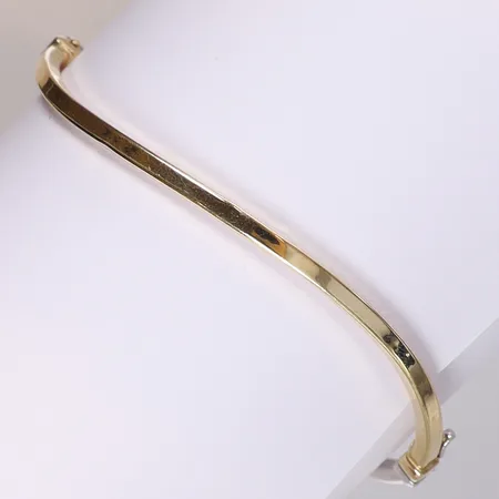 Armring öppningsbart, Ø60mm, bredd 2mm, två färgad, 18K Vikt: 4,8 g