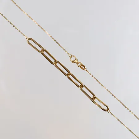 Collier längd 42cm bredd 0,5-4,5mm 18K. Vikt: 2,2 g