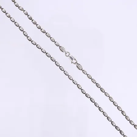 Halscollier 40cm bredd 3mm något bucklig silver 925/1000 Vikt: 10 g