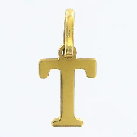 Hänge bokstav T 6x9mm 18K Vikt: 0,1 g
