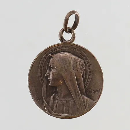 Hänge Madonna Ø18mm Silver 830/1000.  Vikt: 2,7 g