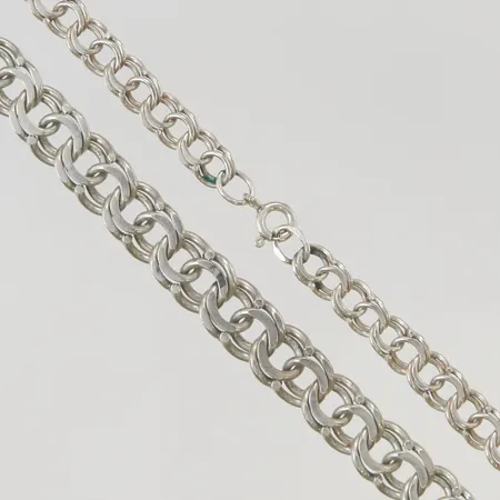 Kedja 43,5cm bredd6-9mm 830/1000 Silver 27,3g.